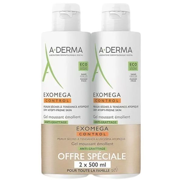 Exomega Gel Moussant  2X500Ml
