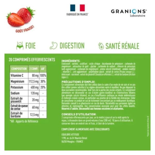 Granions Detox Globale Fraise Cpr20