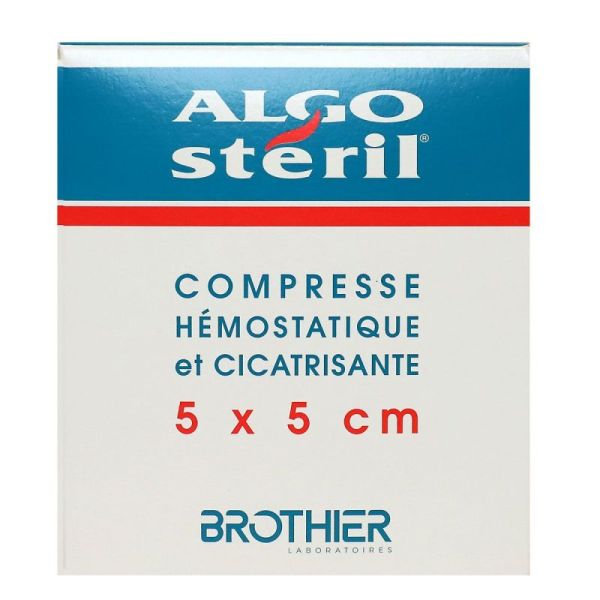 Algo Steril 10 hemostatic and healing compresses 5x5cm