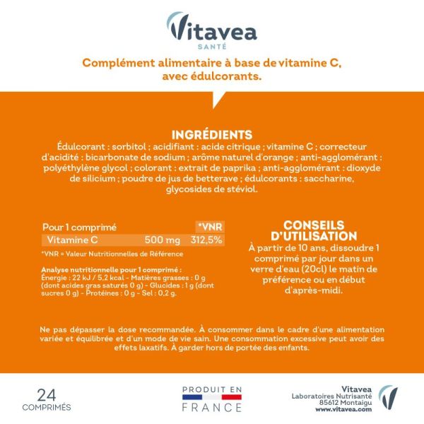 Vitamin C 500mg daily energy 24 tablets