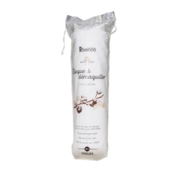 Make-up remover disc 100% cotton 80 discs
