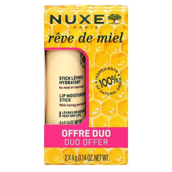 Nuxe Reve De Miel Duo Stick Levres New