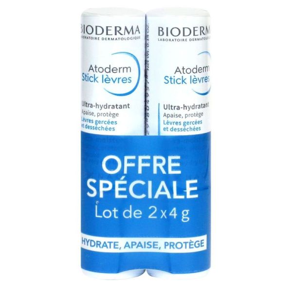 Atoderm Sticks Levres 2X4G