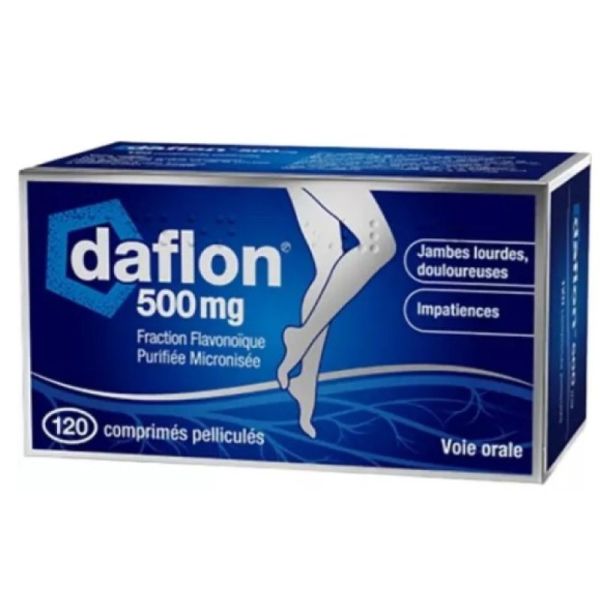 Daflon 500mg 120 veinotonic tablets