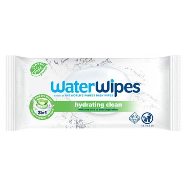 Waterwipes Lingettes Comp Hydr Aloe V 60