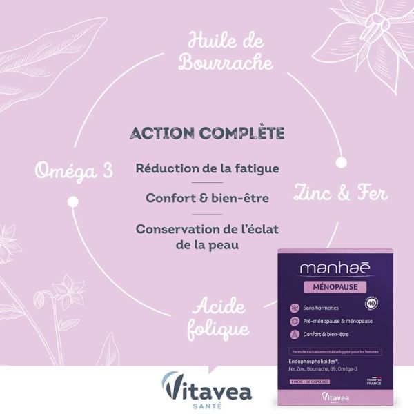Manhaé pre-menopause & menopause 30 capsules