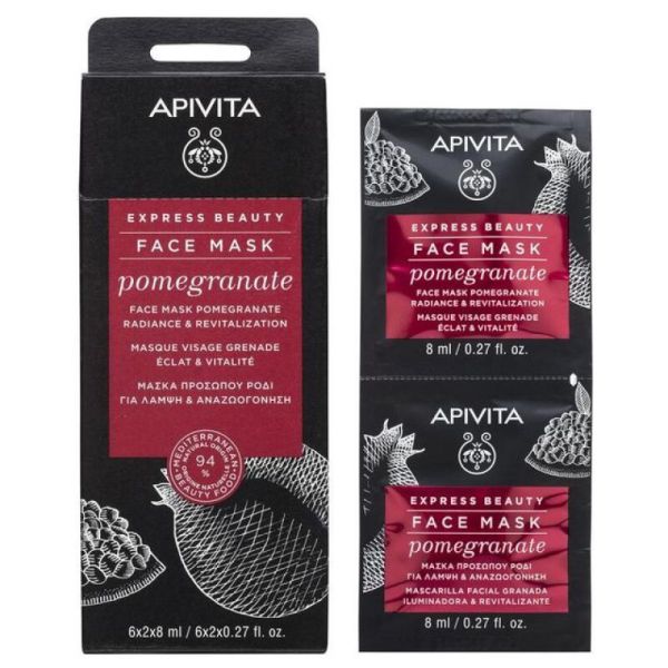 Apivita Express Masque Vis Grenade 2X8Ml