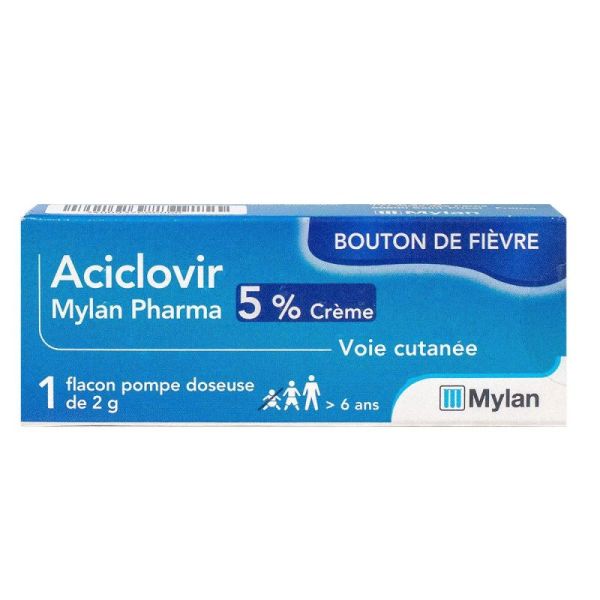 Aciclovir 5% cream pump bottle