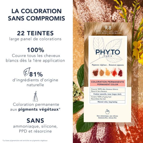 Phyto Permanent Color 9.8