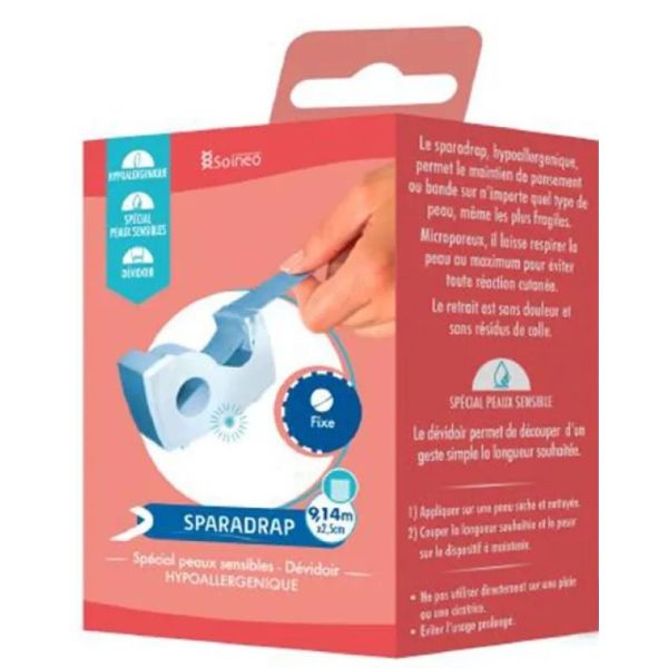Soineo Sparadrap 9,14Mx2,5Cm Microporeux