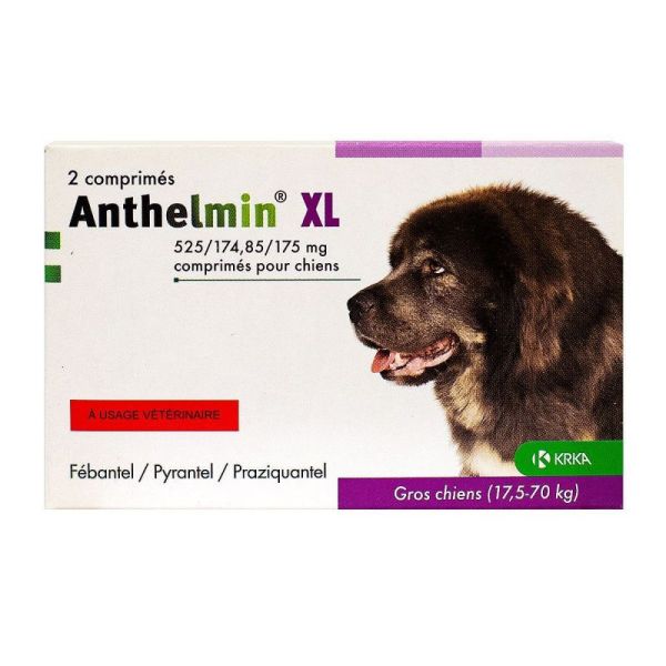 Anthelmin XL dogs 17.5-70kg 2 tablets