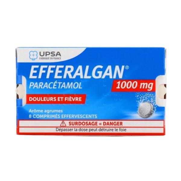 Efferalgan 1g 8 tablets red fruits