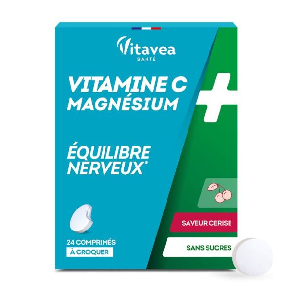 Nutrisanté vitamin C & magnesium nerve balance x 24 tablets