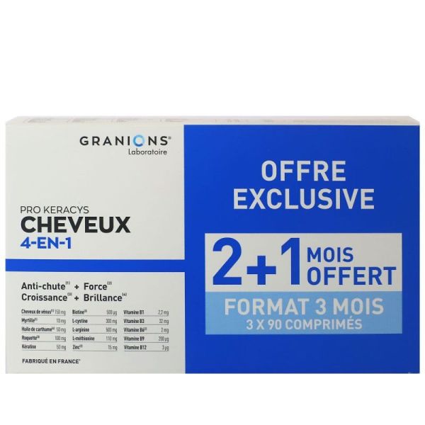 Granions Pro Keracys Cheveux 4en1 3 Mois