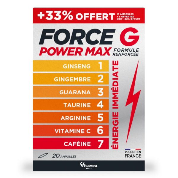 Force G Power Max reinforced formula 20 vials