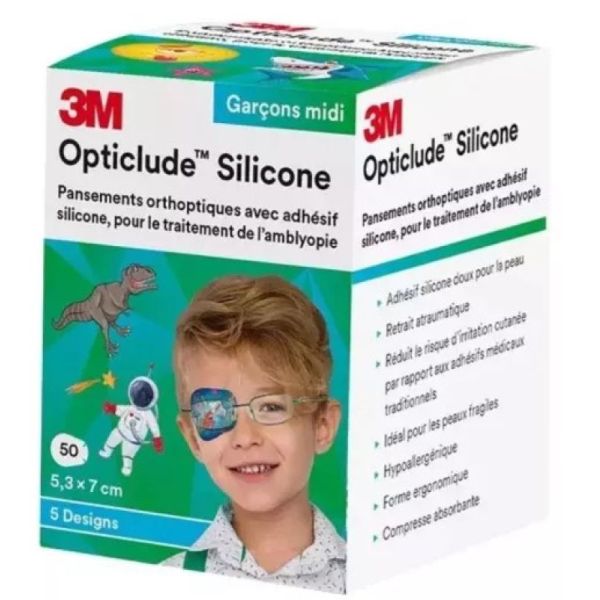 Opticlude Sil Eye Boy Mid 50