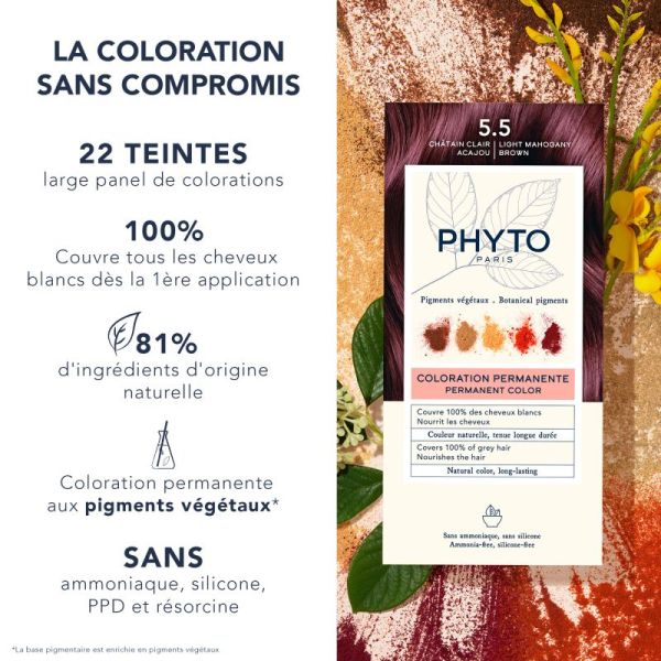 Phyto Coloration Permanen 5.5 Marron Acaj