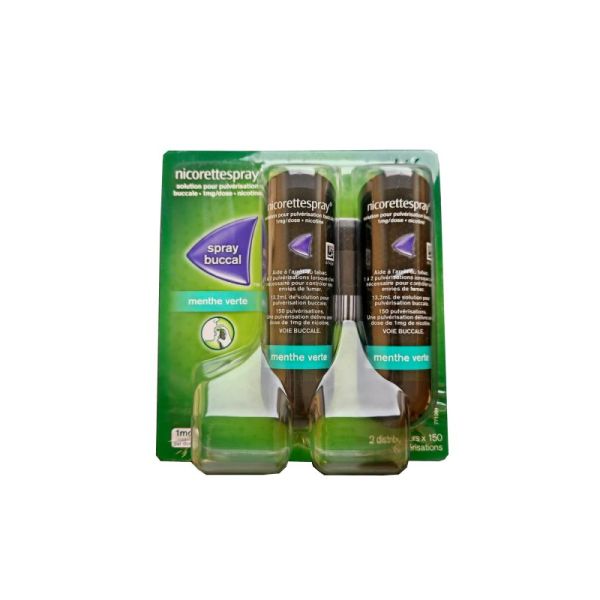 Nicorette Spray Menth Verte 1Mg/2Remb Ss