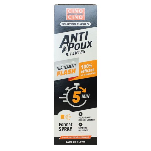 Cinq Sur Cinq Poux Spr Flash 5Min 150Ml