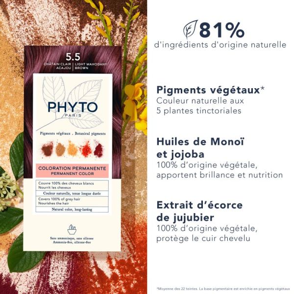 Phyto Coloration Permanen 5.5 Marron Acaj