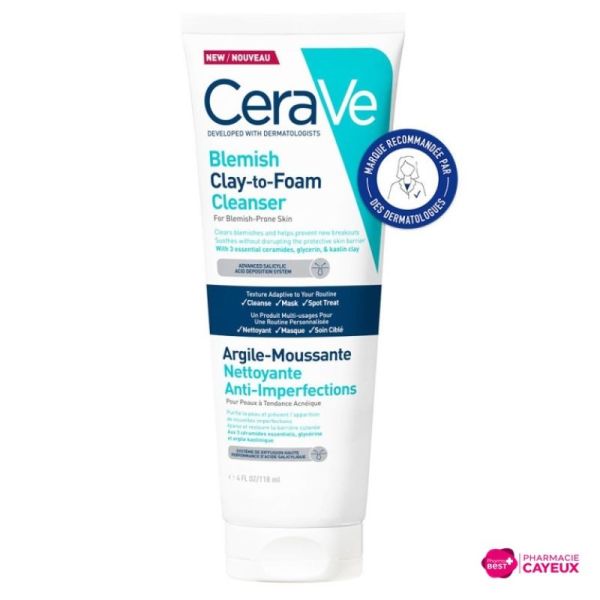 Cerav Anti Imp Argile Mouss Nett Tb 118Ml