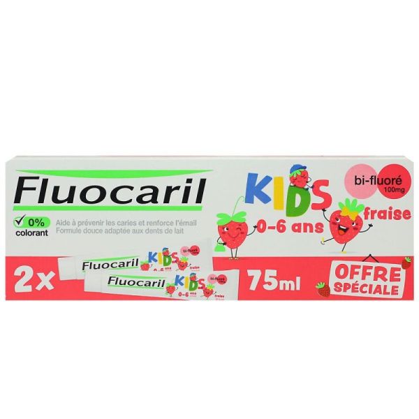 Fluocaril Kids 0/6An Gel Frais 2X50Ml