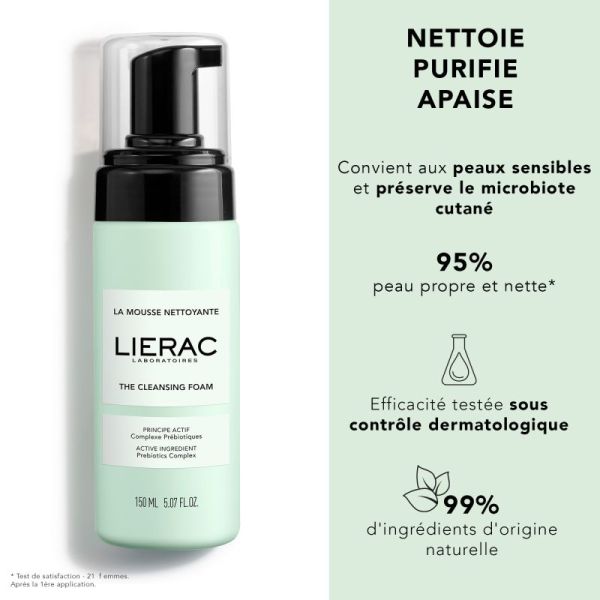 Lierac La Mousse Nettoyante Fl Ppe 150ml