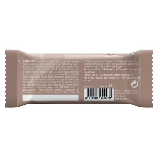 Peach and yogurt flavored protein bar 46g
