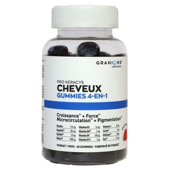 Pro Keracys Cheveux Gummies 4-En-1 60