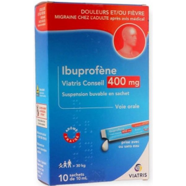 Ibuprofene Viatris 400mg 10 Sticks Orodis