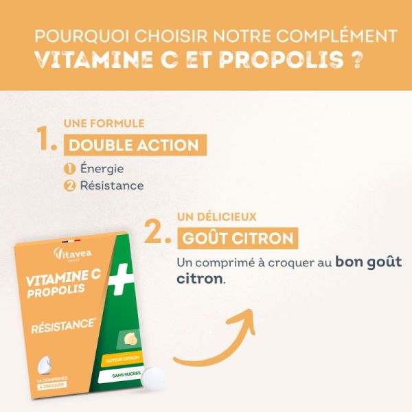 Nutrisanté resistance vitamin C & propolis x 24 tablets