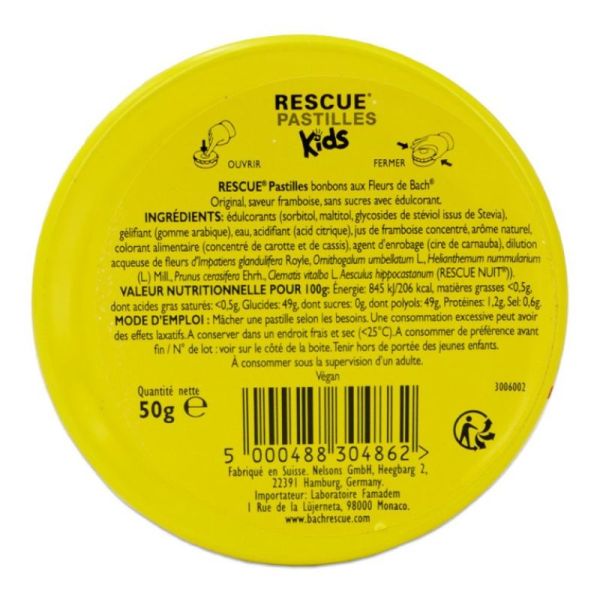 Rescue Nui Kids Jolis Reves Framboise 50G