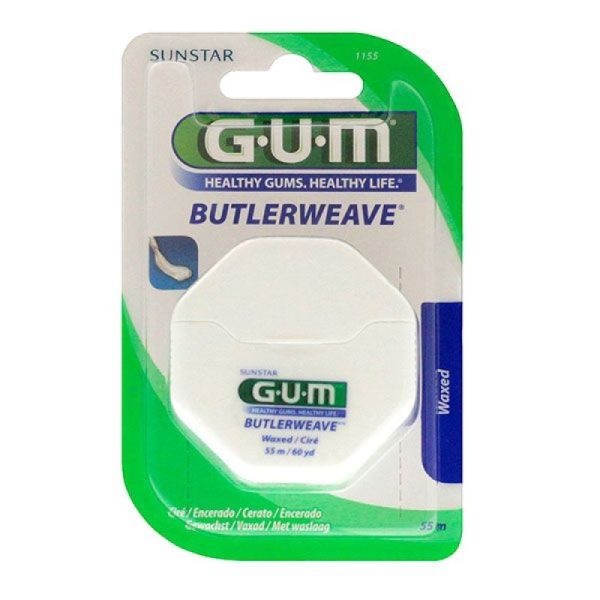 Dental Floss ButlerWeave Waxed Flat 55m