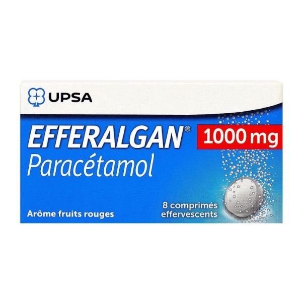 Efferalgan 1g 8 tablets red fruits