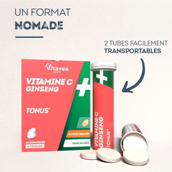 Nutrisanté vitamin C & ginseng tone x 24 tablets