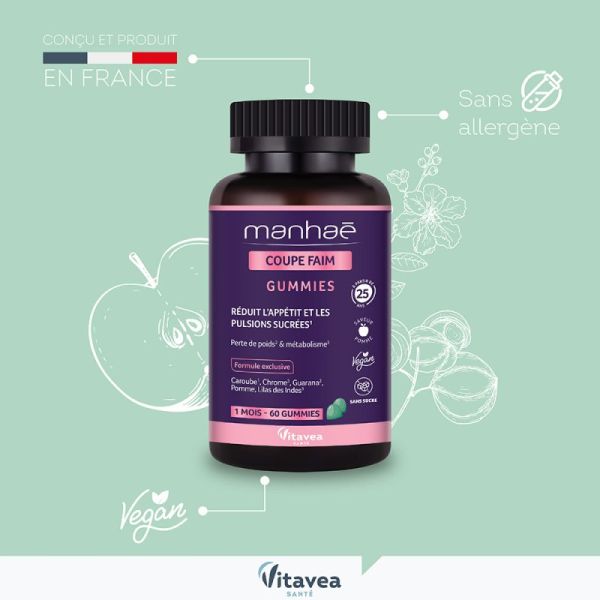 Manhae Minceur Gummies Coupe Faim 60Cp